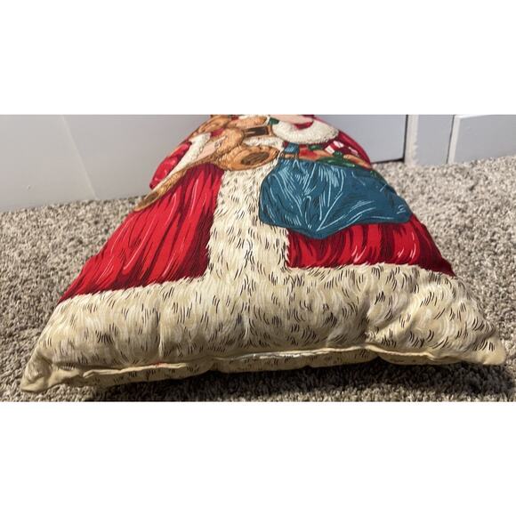 Vintage Stuffed Cloth Folk Art Christmas Santa Figurine 18" Tall Decor Handmade - Picture 7 of 7
